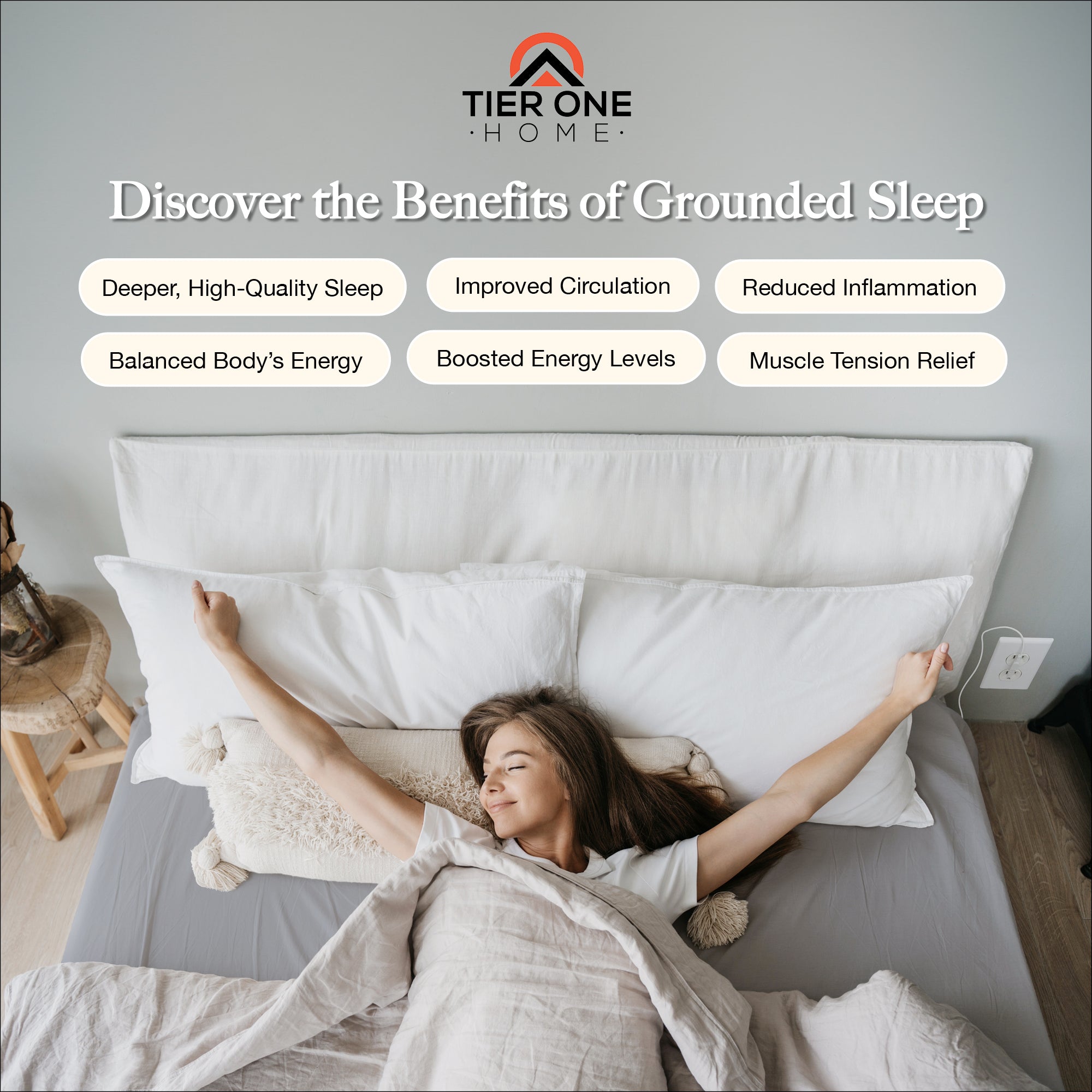Fitted Grounding Sheets for Earthing, 5% Silver Fiber + 95% Certified Organic Cotton for Better Sleep and Pain Relief. Deep Pockets. Includes Grounding Wristband & Cords
